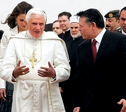 El Papa con el rey de Jordania