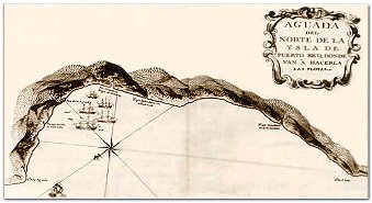 Mapa de Aguada siglo 18